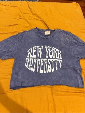 New York University Blue Crop Tee